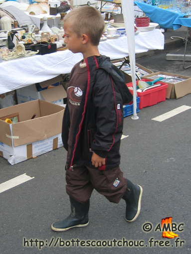 Kid in Aigle wellies; 2009.