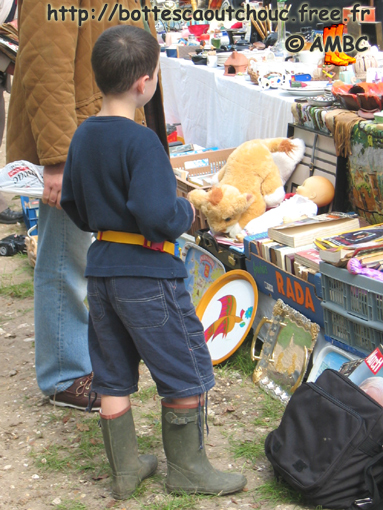 Kid in shorts & Aigle wellies, 2009.