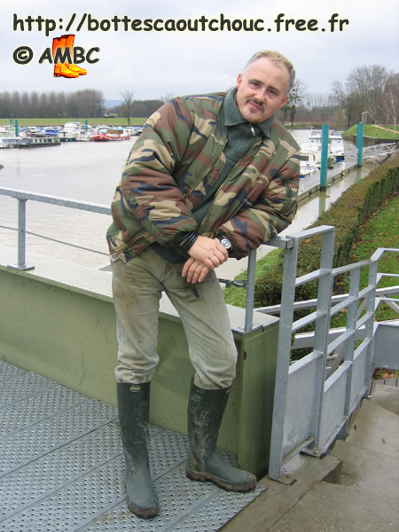 Pascal wearing Le Chameau "All Track" rubber boots, 2004.
