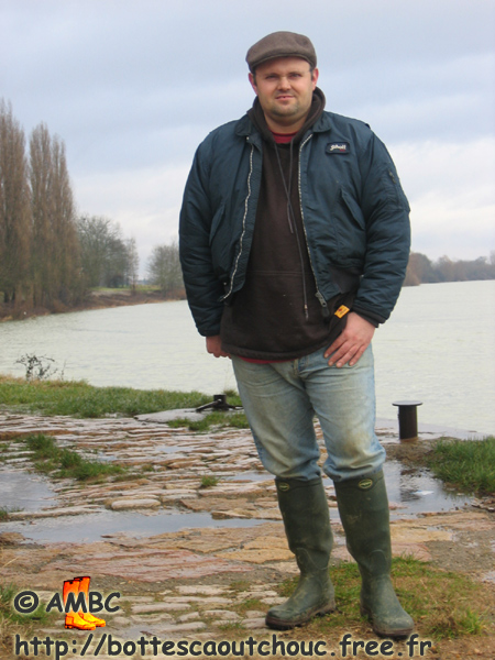 Philippe wearing Le Chameau "All Track" rubber boots, 2004.