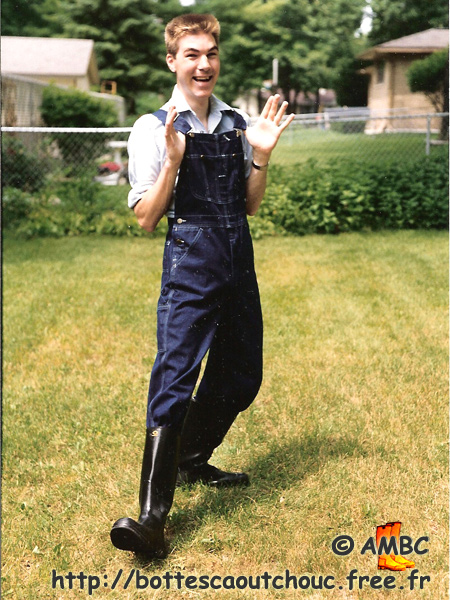 Happy Brian in his black wellies.