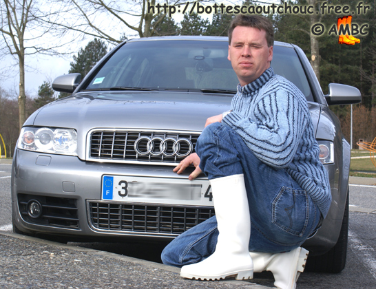 New car & new white wellies, 2009.