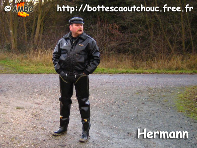 Hermann, wearing bullseyes waders, 2005