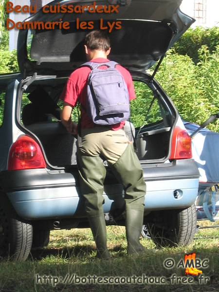 Nice fisherman wearing PVC waders, 2009.