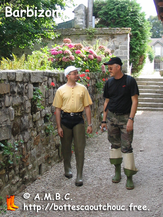 Fabrice & Pascal visiting Barbizon village, August 2005