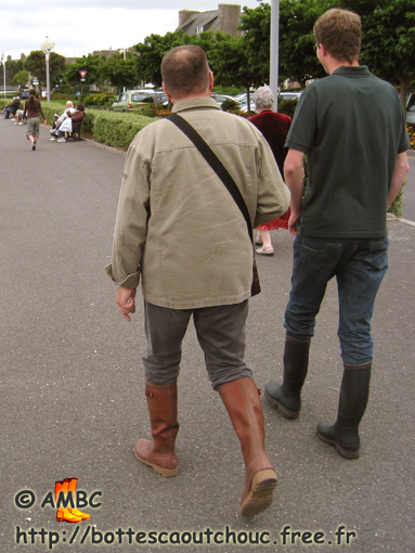 2 guys wearing wellies in Brittany, 2008.