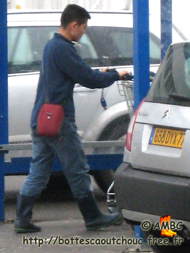 At a supermarket parking,  France, December 2007.