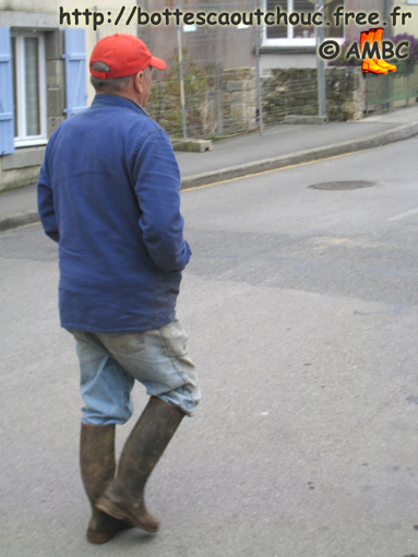 In Daoulas Main street,  Brittany,  France, 19 August 2008.