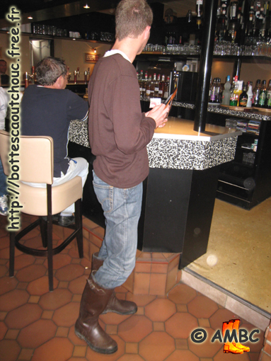 In a bar in St Pol de Léon (Brittany, France), 20 August 2008.