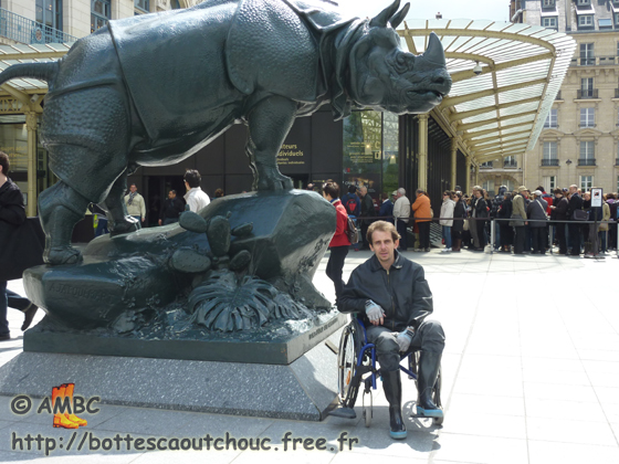 Parisian cultural visit, wearing wellies;, 2010.
