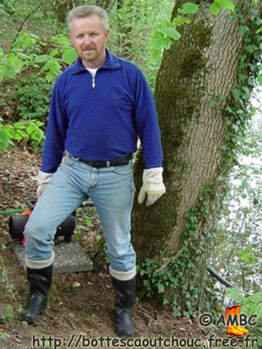 Wearing turned down wellies in the forest, 2005. 