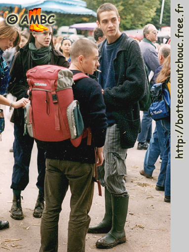 Young booted guy at the Festival, Paris 1998.