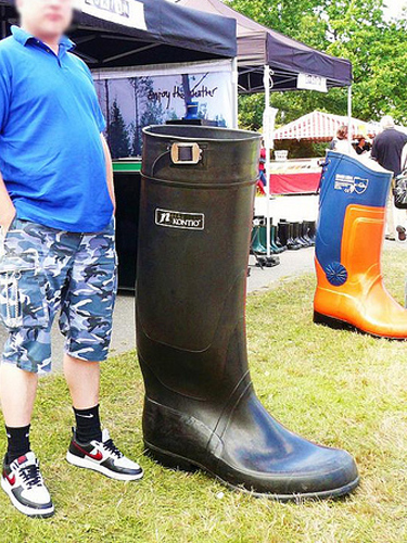 Big Nokia wellies in Finland, 2008. Gummistiefel, bottes caoutchouc.