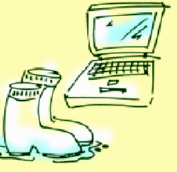 Gummistiefel, bottes caoutchouc, gumboots & computer, 2007.