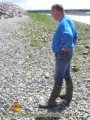 Wearing my Aigle wellies, in Bay de Somme, France, 2010.