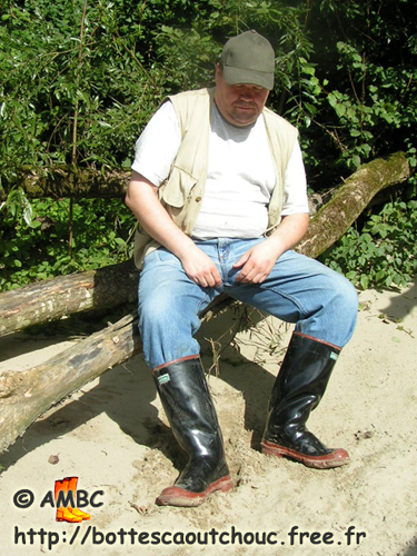 Wearing Acton American rubber boots, 2006.