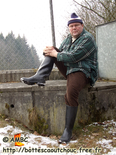 Weraing Cebo gumboots, in Switzerland, 2007.
