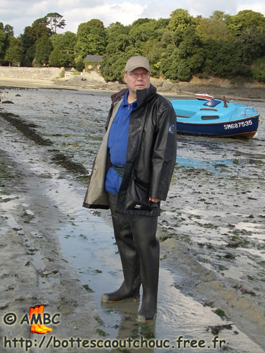 Wearing my new Oceanes waders, France, 2006.