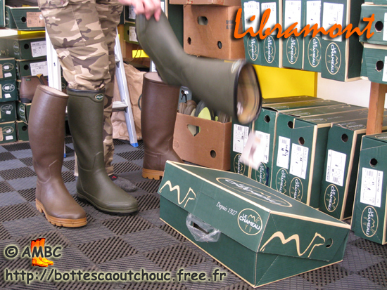 LE CHAMEAU boots at CULOT stand. Gummistiefel, botas de goma, bottes en caoutchouc, rubber laarzen, Libramont, Belgium 2008.