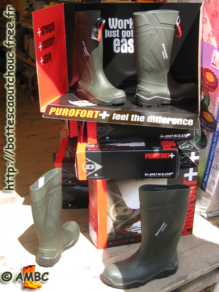 Purofort+ boots at DUNLOP stand. Gummistiefel, botas de goma, bottes en caoutchouc, rubber laarzen, Libramont, Belgium 2008.