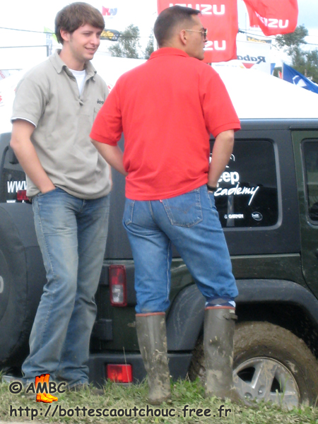 A 'Star' wearing wellies. Gummistiefel, botas de goma, bottes en caoutchouc, rubber laarzen, Libramont, 30 July 2007.