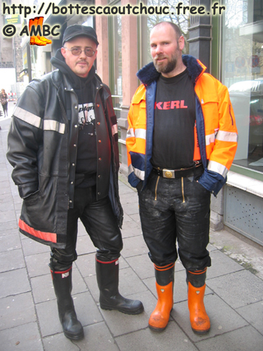 Pascal & Markus wearing strong gear, Köln.