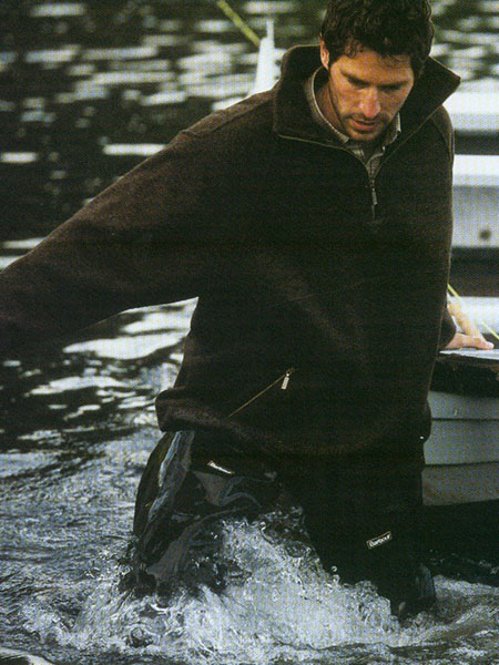Pullover & waders, France, 90s.