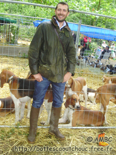 Paolo wearing Le Chameau St Hubert rubber boots, 2011. Stivali di gomma, rubber laarzen.