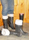 TURNED DOWN RUBBER BOOTS