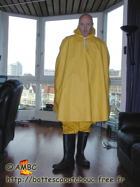 John in Amsterdam -1-  Rubber boots and PVC clothes.