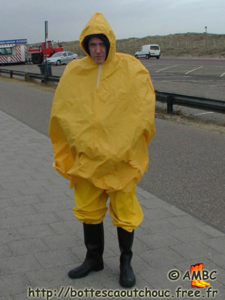 John in full PVc & rubber boots in Stanwoord.