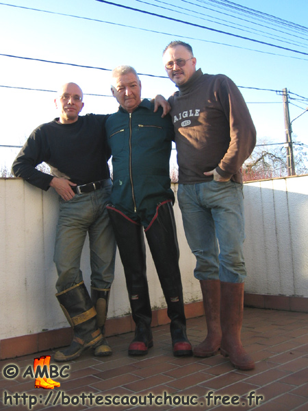 H.-Paul, René & Pascal at the House of the Rubber Boot, March 2006.