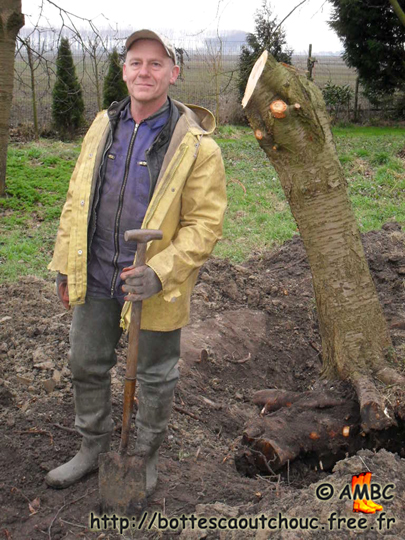 Gardening in waders, Netherlands, 2013.