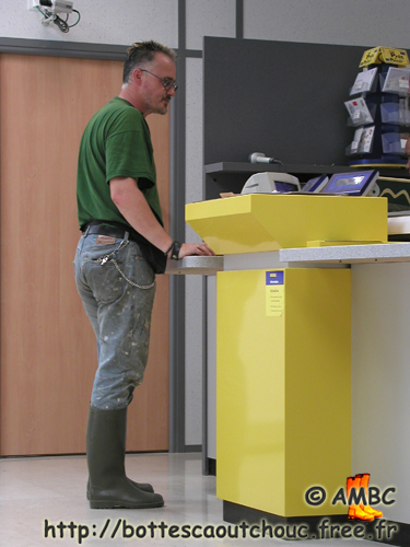 Pascal at the Post Office, Dammarie, 2004.