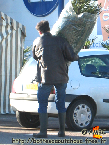 Buying Xmas tree, Dammarie, December 2006.