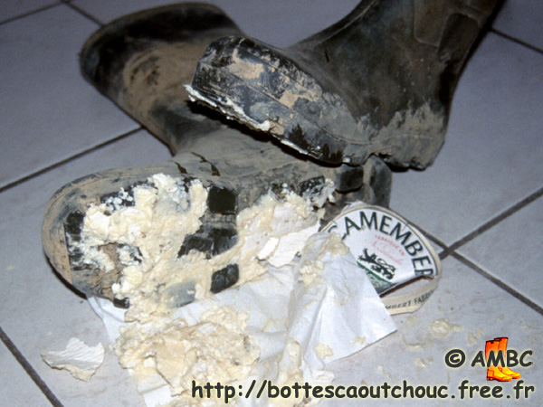 RUBBER BOOTS VS "CAMEMBERT" FRENCH CHEESE