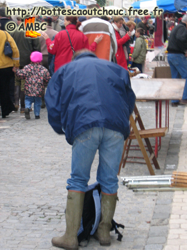 In Brouage, wearing Aigle rubber boots, 2005.