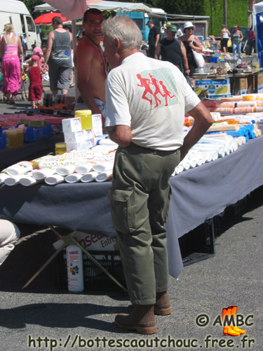 Old man wearing Aigle Chambord wellies, 2003.