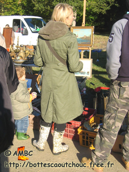 Rubberbooted mother and son, Summer 2005. 