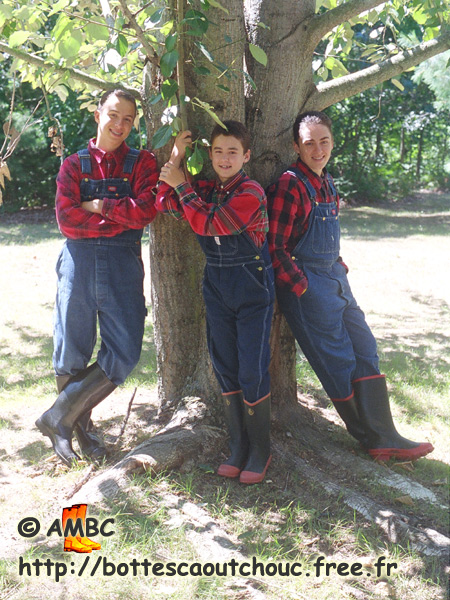 Fun in wellies in the country, 2006.