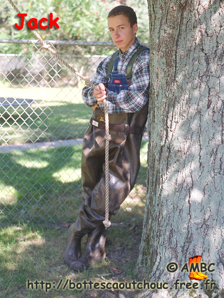 Jack in his superb Lacrosse chest waders, 2006.