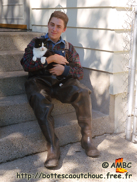 Brett and his cat, 2006.