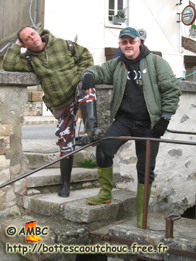 Kurt & Pascal at the House of the Rubber Boot, France, April 2010.
