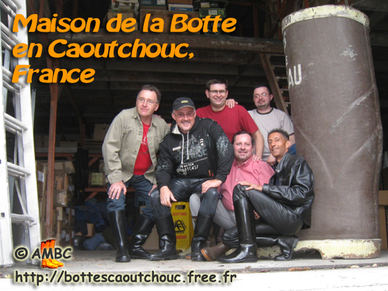 Roger, Pascal, Frédéric, Fabrice, Patrick & Farid at the House of the Rubber Boot, France, May 2010.