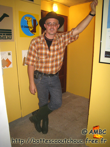 Pascal, wearing green St Hubert boots, 2007.