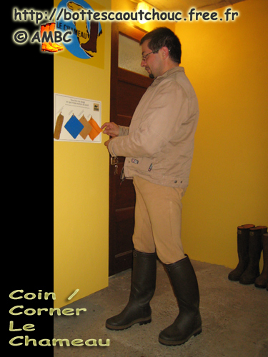 Fabrice, wearing St Hubert prestige rubber boots; AMBC 2007.