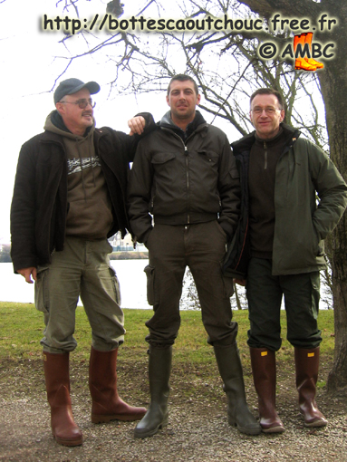 Pascal, Paolo  Roger at the Seine river, Feb. 2006