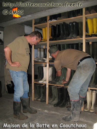 Jean-Pierre & Pascal at the House, June 2007. Gummistiefel.