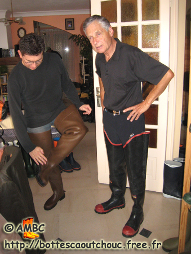 Comparing different waders, HRB, Oct. 2007. Gummi Waders.