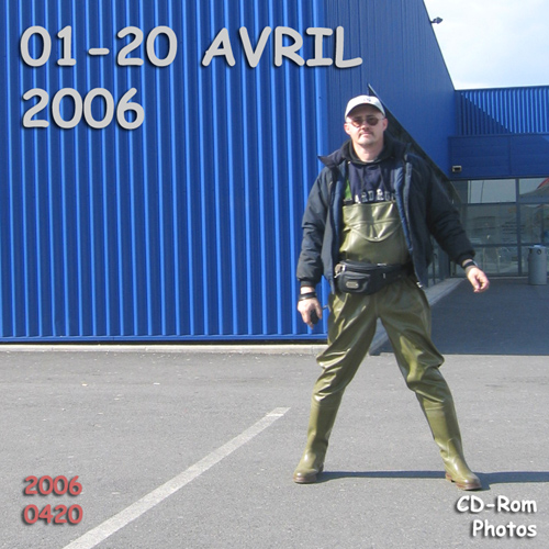 WEARING WADERS AT IKEA, APRIL 2006.